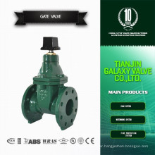 BS NRS resilient seat flanged ductile iron gate valve with drain